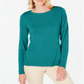 Karen Scott Suéter Feminino com Botões nos Ombros Verde Tamanho XX-G