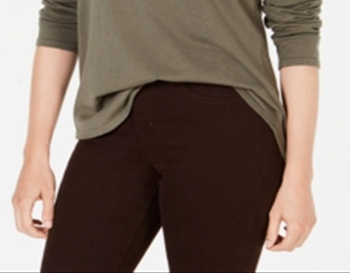 Suéter feminino com gola alta e acabamento em franjas, estilo &amp; co, verde, tamanho médio