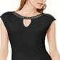 Top feminino com decote em V e decote em V da INC International Concepts, preto, tamanho pequeno XL