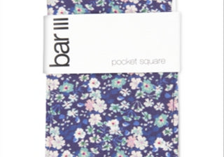 Lenço de bolso floral masculino Bar III Snyder para escritório, roxo, tamanho único