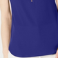JM Collection Blusa feminina sem mangas com zíper, azul, tamanho pequeno, extragrande