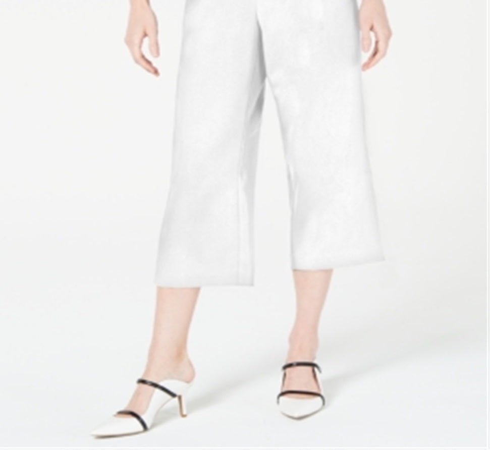 Calças culotte Alfani para mulher, tamanho pequeno, tamanho extrapequeno, branca