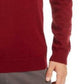 Suéter masculino Tasso Elba com gola xale contrastante e algodão Supima, vermelho, tamanho médio