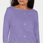 Karen Scott Top Feminino de Algodão com Ilhós Roxo Tamanho P