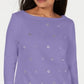 Karen Scott Top Feminino de Algodão com Ilhós Roxo Tamanho XXG