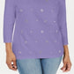 Karen Scott Top Feminino de Algodão com Ilhós Roxo Tamanho XXG