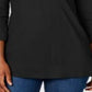 Top feminino com contas Karen Scott, preto, tamanho XX-G