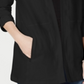 Cardigan feminino Karen Scott com bolso e zíper, preto, tamanho extrapequeno