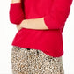 Suéter de cashmere feminino com decote em V Charter Club, vermelho, tamanho grande
