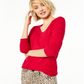 Suéter de cashmere feminino com decote em V Charter Club, vermelho, tamanho grande