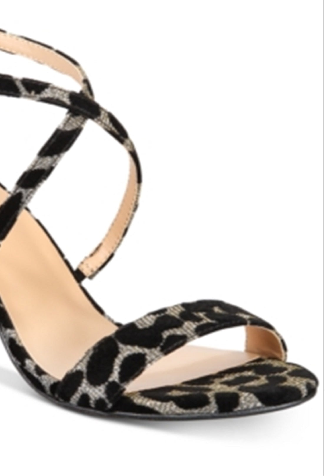 Thalia Sodi Darria2F Camurça Feminina Biqueira Aberta Formal Ankle Strap Sapatos Pretos Tamanho 5.5