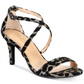 Thalia Sodi Darria2F Camurça Feminina Biqueira Aberta Formal Ankle Strap Sapatos Pretos Tamanho 5.5