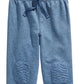 Calça infantil First Impressions com patch no joelho para meninos, azul, tamanho 4T