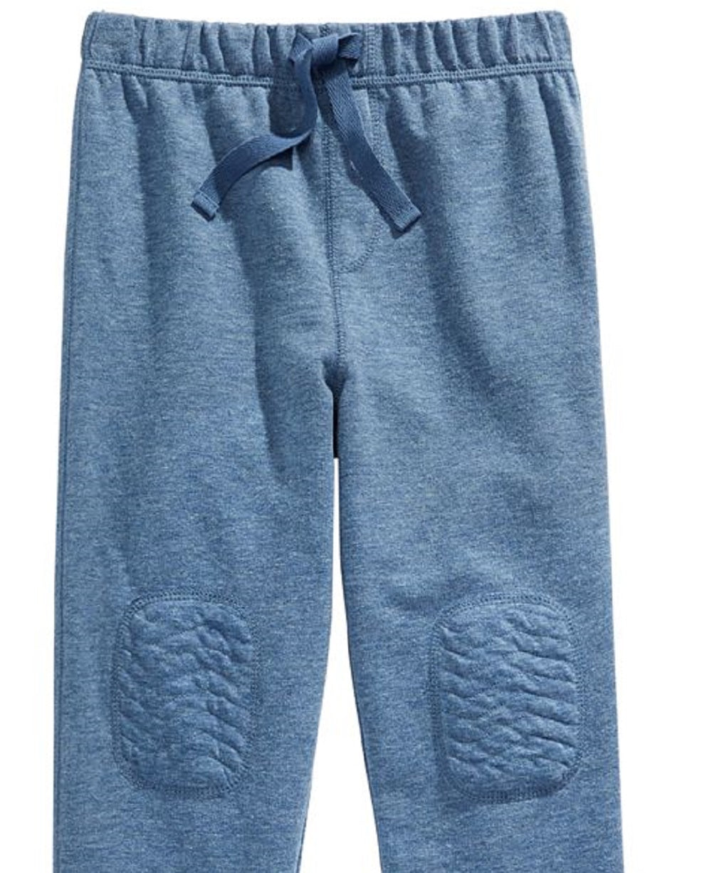 Calça infantil First Impressions com patch no joelho para meninos, azul, tamanho 4T