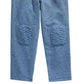 Calça infantil First Impressions com patch no joelho para meninos, azul, tamanho 4T