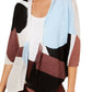Cardigan Alfani Feminino Colorblocked Frente Aberta Azul Tamanho Médio