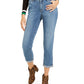 Calça jeans curta feminina Curvy Fit Boyfriend da INC International Concepts, azul, tamanho 4