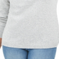 Karen Scott Suéter Henley de Algodão Marmorizado Feminino Cinza Tamanho X-G