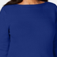 Karen Scott Suéter Feminino de Algodão com Gola Canoa Azul Tamanho XXG