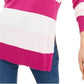Suéter listrado feminino Maison Jules rosa escuro tamanho grande
