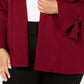 Cardigan feminino Alfani Plus com manga sino para o dia a dia, vermelho, tamanho 0X