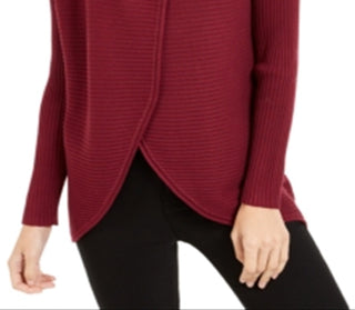 Cardigan Alfani Feminino com Acabamento em Pele Sintética Vermelho Tamanho P