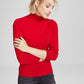 Suéter feminino de cashmere com gola alta Charter Club, vermelho, tamanho pequeno G