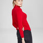 Suéter feminino de cashmere com gola alta Charter Club, vermelho, tamanho pequeno G