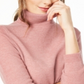 Suéter feminino de cashmere com gola alta, rosa, tamanho pequeno P, Charter Club