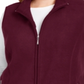 Colete feminino Karen Scott com zíper frontal vermelho tamanho 2X