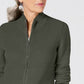 Karen Scott Cardigan Feminino Texturizado com Zíper Frontal Verde Tamanho P