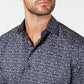 Camisa masculina de algodão com estampa de tapeçaria Tasso Elba, azul, tamanho extragrande