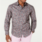 Camisa masculina com estampa paisley Fontino da Tasso Elba, cinza, tamanho GG