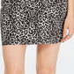 Minissaia jeans feminina com estampa de leopardo da INC International Concepts, azul, tamanho 18