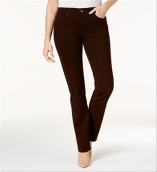 Charter Club Women's Lexington Straight Leg Jeans Brown Size 8