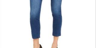 Calça jeans skinny com controle de barriga feminina INC International Concepts, azul, tamanho 4, pequena