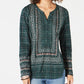Camisa feminina com estampa mista Style &amp; Co, verde, tamanho pequeno