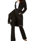 Calça feminina com bolso e zíper INC International Concepts, preta, tamanho 12