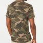 American Rag Camo Masculino Manga Curta Henley Verde Tamanho XX-Grande