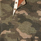 American Rag Camo Masculino Manga Curta Henley Verde Tamanho XX-Grande