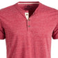 Camisa Henley de manga curta mesclada masculina American Rag, vermelha, tamanho pequeno