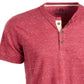Camisa casual masculina American Rag de manga curta lisa vermelha tamanho extragrande