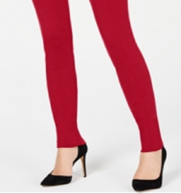 Calça skinny feminina de cintura alta INC International Concepts, vermelha, tamanho 14