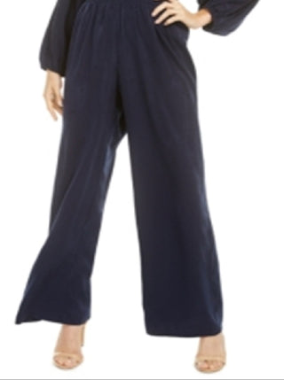 Macacão feminino Bar III com cintura franzida, azul, tamanho XX-G