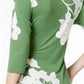 Blusa feminina Alfani com estampa e amarração lateral, verde, tamanho pequeno, G