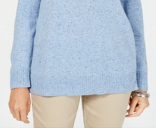 Karen Scott Suéter Feminino Gola V Manga Longa Azul Tamanho P