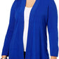 Karen Scott Cardigan Feminino Frente Aberta Azul Tamanho Pequeno G