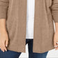 Karen Scott Cardigan Feminino Manga Longa Frente Aberta Marrom Tamanho P