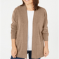 Karen Scott Cardigan Feminino Manga Longa Frente Aberta Marrom Tamanho P