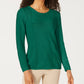 Karen Scott Suéter Feminino Patchwork Stitch Verde Tamanho Médio